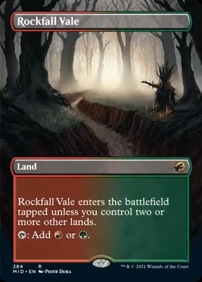 Rockfall Vale (Borderless Alternate Art) [Innistrad: Midnight Hunt] | Yard's Games Ltd