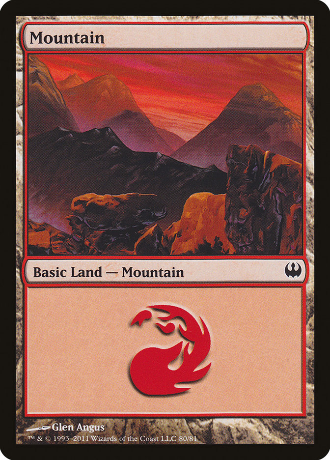 Mountain (80) [Duel Decks: Knights vs. Dragons] | Yard's Games Ltd