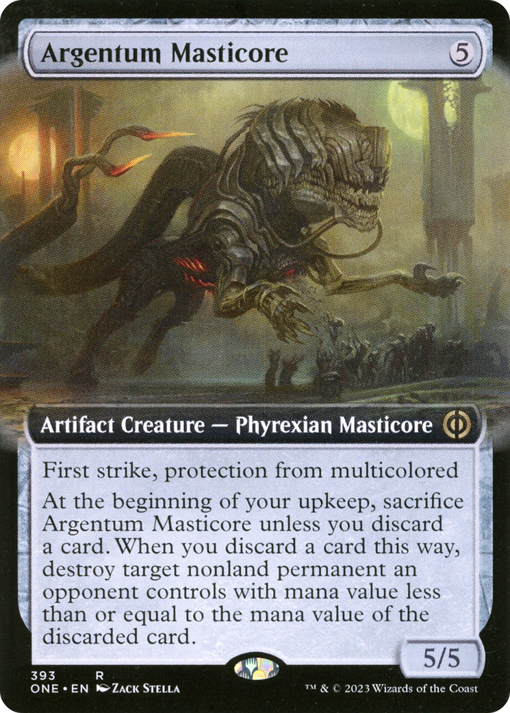 Argentum Masticore (Extended Art) [Phyrexia: All Will Be One] | Yard's Games Ltd