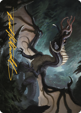 Brainstealer Dragon Art Card (Gold-Stamped Signature) [Commander Legends: Battle for Baldur's Gate Art Series] | Yard's Games Ltd