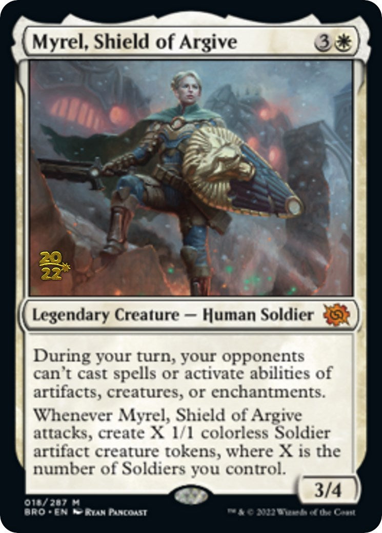 Myrel, Shield of Argive [The Brothers' War Prerelease Promos] | Yard's Games Ltd