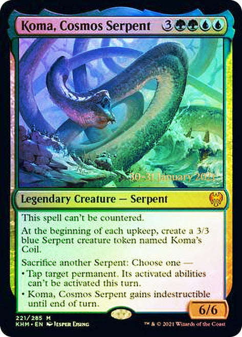 Koma, Cosmos Serpent [Kaldheim Prerelease Promos] | Yard's Games Ltd