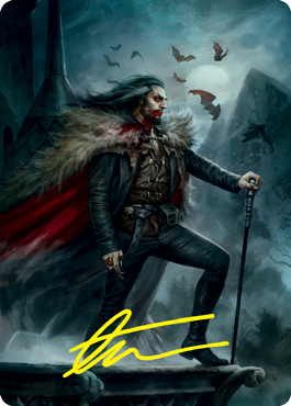 Dracula, Blood Immortal Art Card (Gold-Stamped Signature) [Innistrad: Crimson Vow Art Series] | Yard's Games Ltd