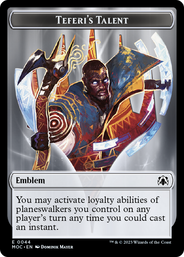 Teferi's Talent Emblem [March of the Machine Commander Tokens] | Yard's Games Ltd