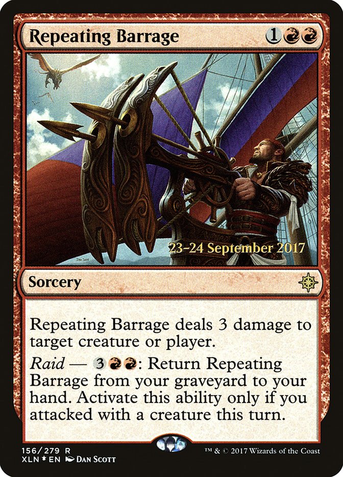 Repeating Barrage [Ixalan Prerelease Promos] | Yard's Games Ltd