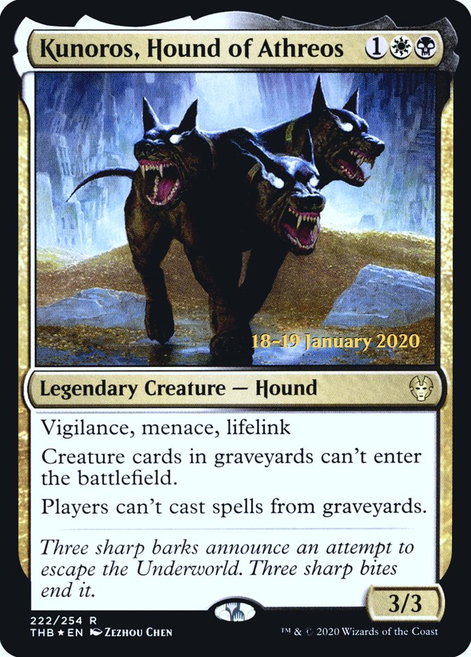 Kunoros, Hound of Athreos [Theros Beyond Death Prerelease Promos] | Yard's Games Ltd