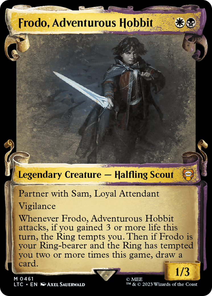 Frodo, Adventurous Hobbit [The Lord of the Rings: Tales of Middle-Earth Commander Showcase Scrolls] | Yard's Games Ltd