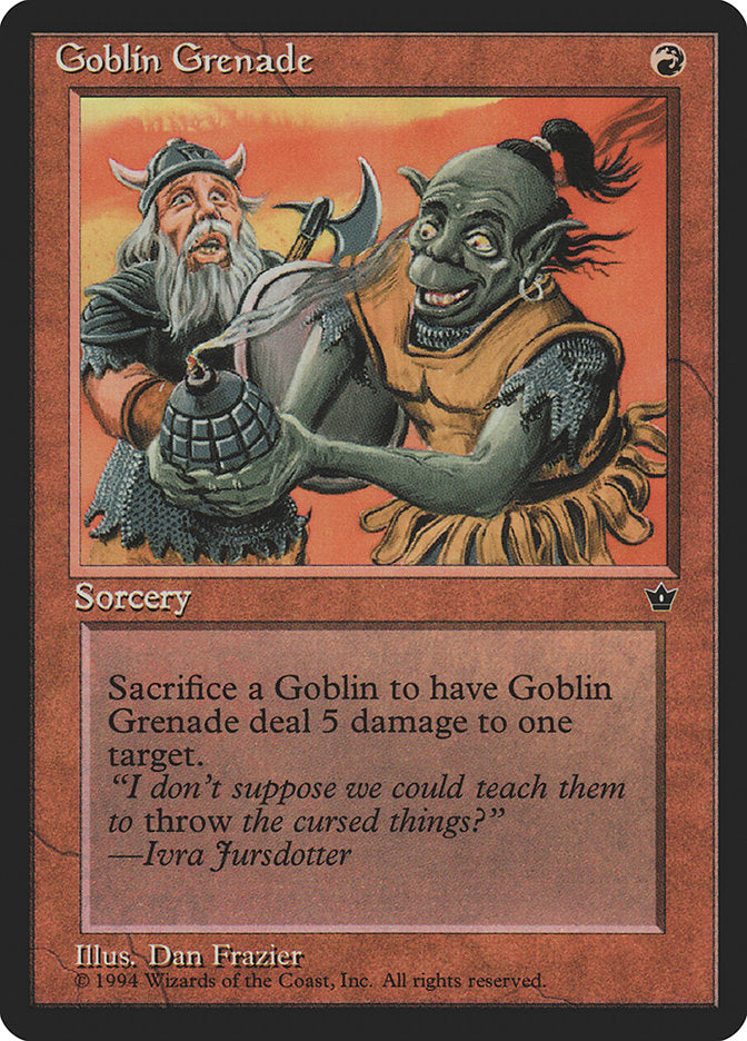 Goblin Grenade (Dan Frazier) [Fallen Empires] | Yard's Games Ltd