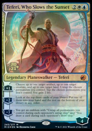 Teferi, Who Slows the Sunset [Innistrad: Midnight Hunt Prerelease Promos] | Yard's Games Ltd