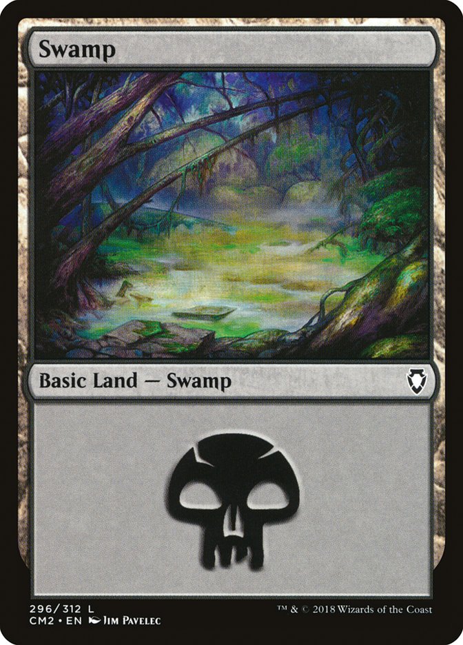 Swamp (296) [Commander Anthology Volume II] | Yard's Games Ltd