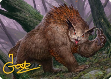 Owlbear Art Card (Gold-Stamped Signature) [Dungeons & Dragons: Adventures in the Forgotten Realms Art Series] | Yard's Games Ltd