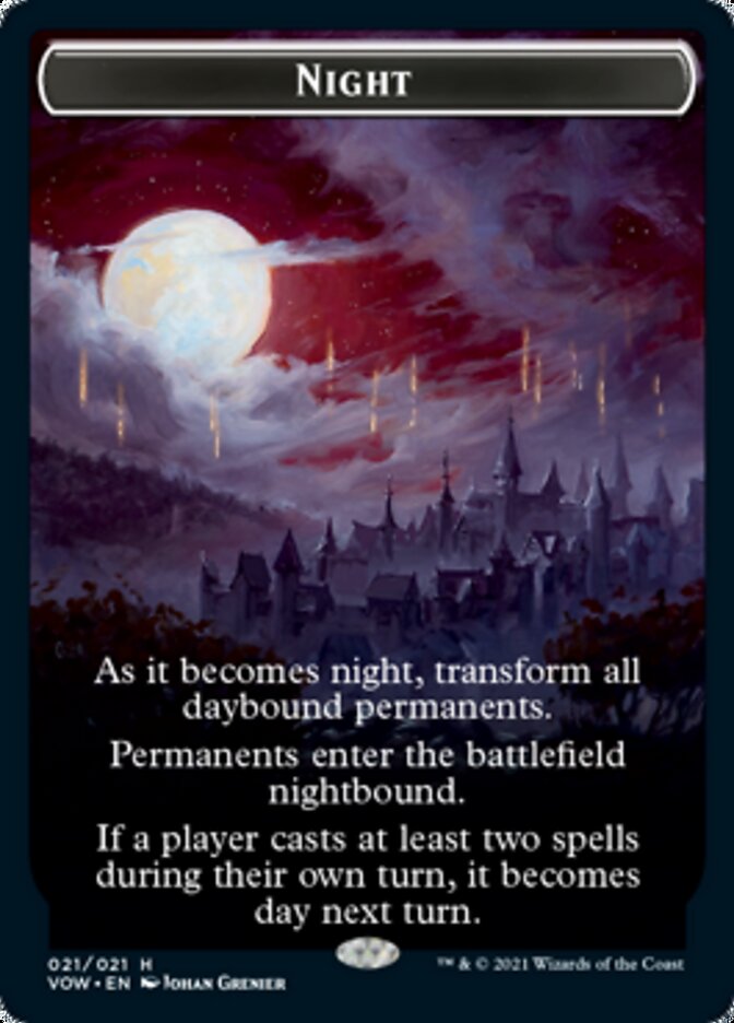 Day // Night Double-Sided Token [Innistrad: Crimson Vow Tokens] | Yard's Games Ltd