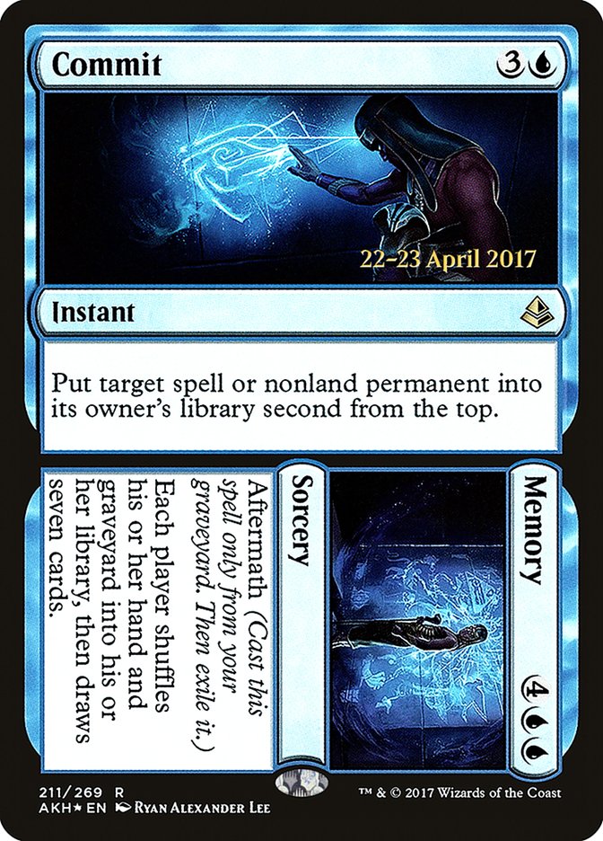 Commit // Memory [Amonkhet Prerelease Promos] | Yard's Games Ltd