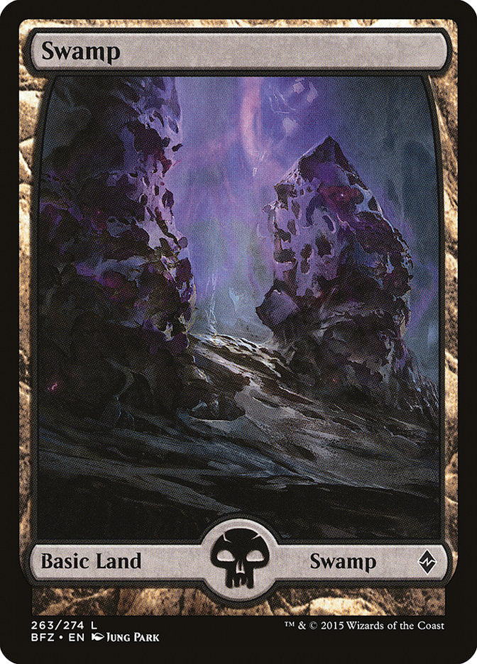 Swamp (263) (Full Art) [Battle for Zendikar] | Yard's Games Ltd