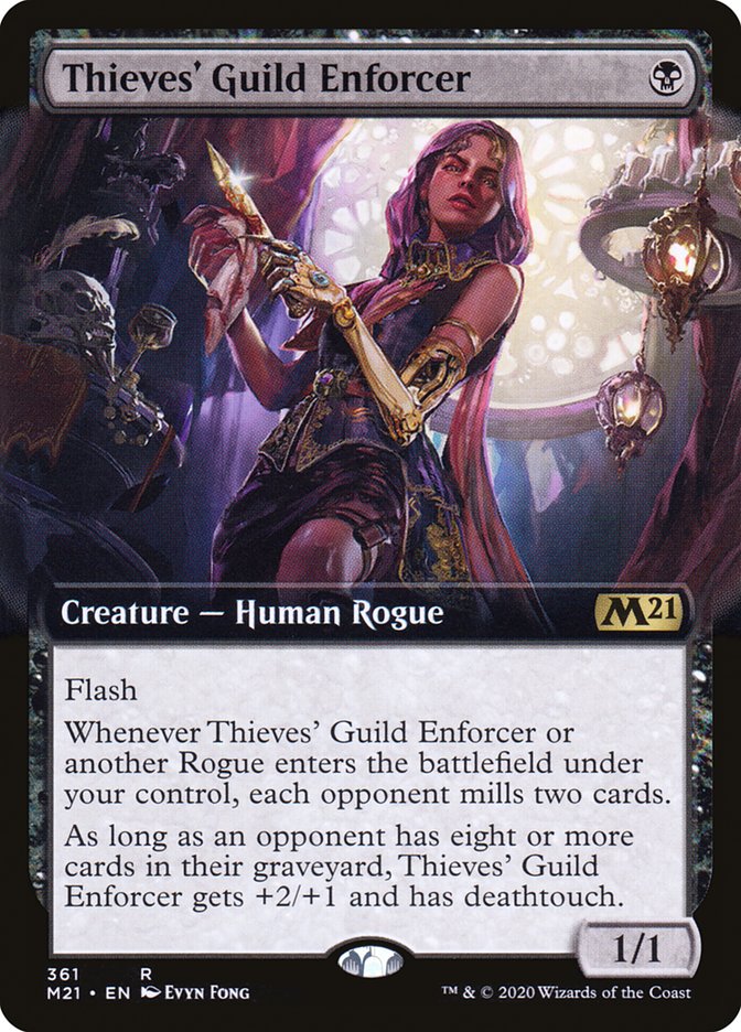 Thieves' Guild Enforcer (Extended Art) [Core Set 2021] | Yard's Games Ltd