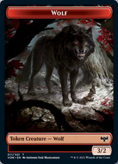 Wolf (011) // Boar Double-Sided Token [Innistrad: Crimson Vow Tokens] | Yard's Games Ltd