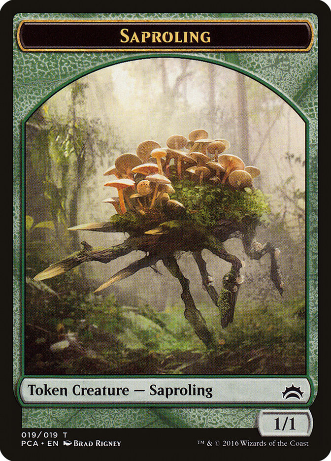 Beast // Saproling Double-Sided Token [Planechase Anthology Tokens] | Yard's Games Ltd