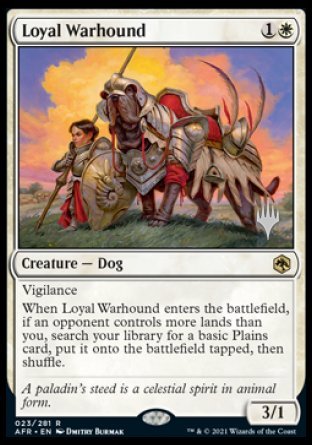 Loyal Warhound (Promo Pack) [Dungeons & Dragons: Adventures in the Forgotten Realms Promos] | Yard's Games Ltd