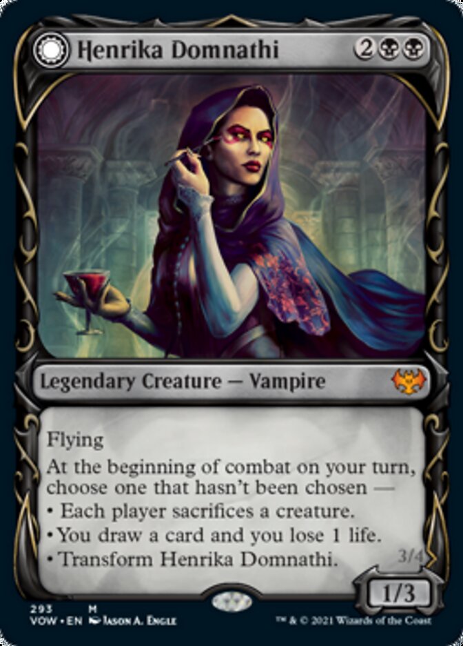 Henrika Domnathi // Henrika, Infernal Seer (Showcase Fang Frame) [Innistrad: Crimson Vow] | Yard's Games Ltd