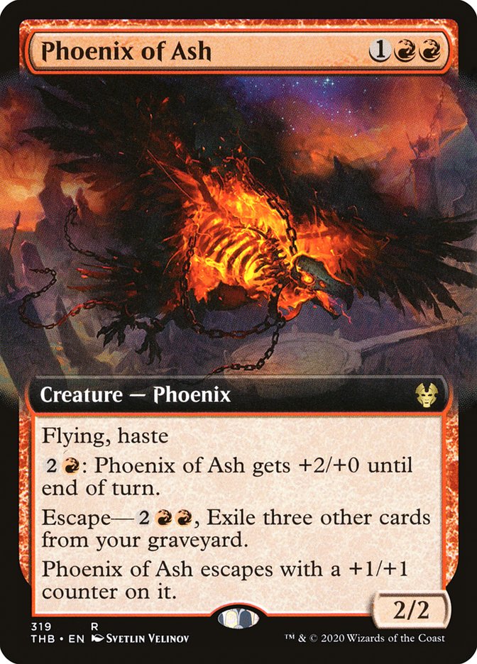 Phoenix of Ash (Extended Art) [Theros Beyond Death] | Yard's Games Ltd