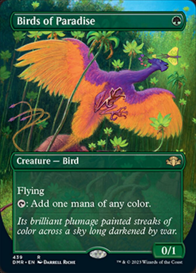 Birds of Paradise (Borderless Alternate Art) [Dominaria Remastered] | Yard's Games Ltd