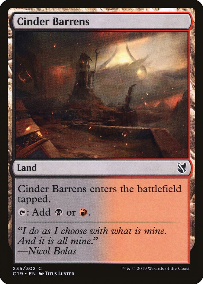 Cinder Barrens [Commander 2019] | Yard's Games Ltd