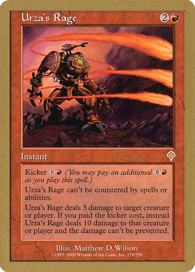 Urza's Rage (Jan Tomcani) [World Championship Decks 2001] | Yard's Games Ltd