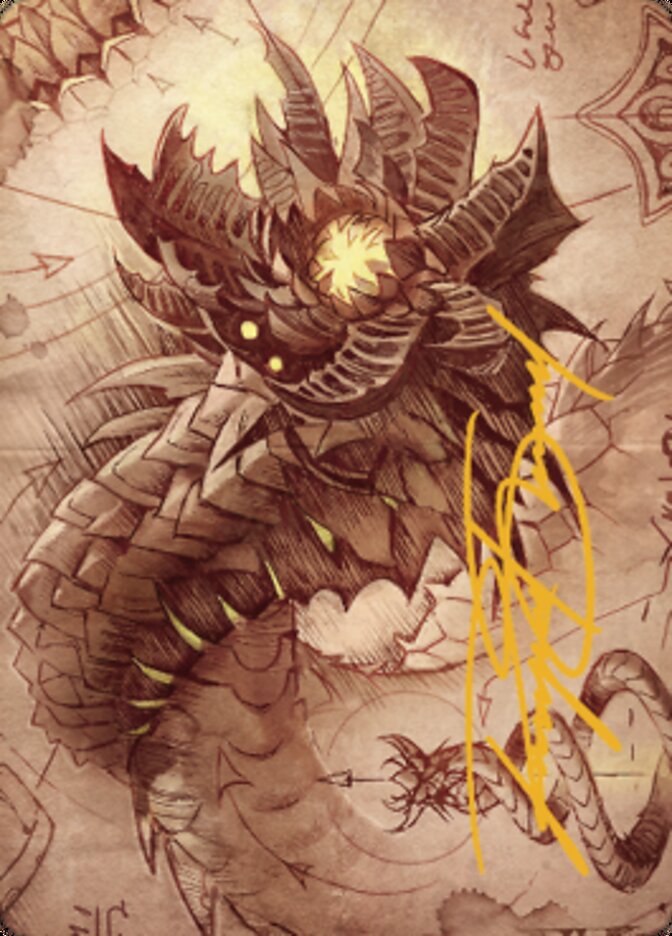 Wurmcoil Engine Art Card (Gold-Stamped Signature) [The Brothers' War Art Series] | Yard's Games Ltd