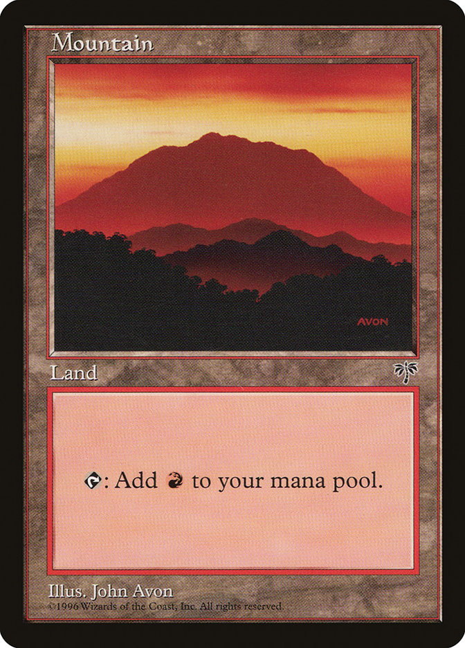 Mountain (Red Signature) [Mirage] | Yard's Games Ltd