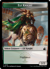 Elf Knight // Sphinx Double-Sided Token [Ravnica Remastered Tokens] | Yard's Games Ltd