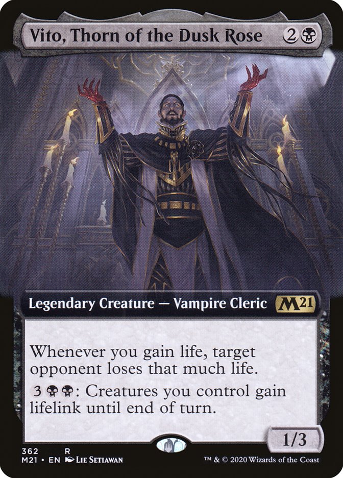 Vito, Thorn of the Dusk Rose (Extended Art) [Core Set 2021] | Yard's Games Ltd