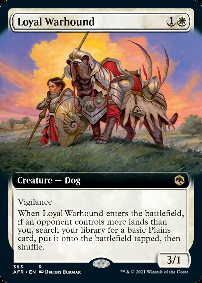 Loyal Warhound (Extended Art) [Dungeons & Dragons: Adventures in the Forgotten Realms] | Yard's Games Ltd