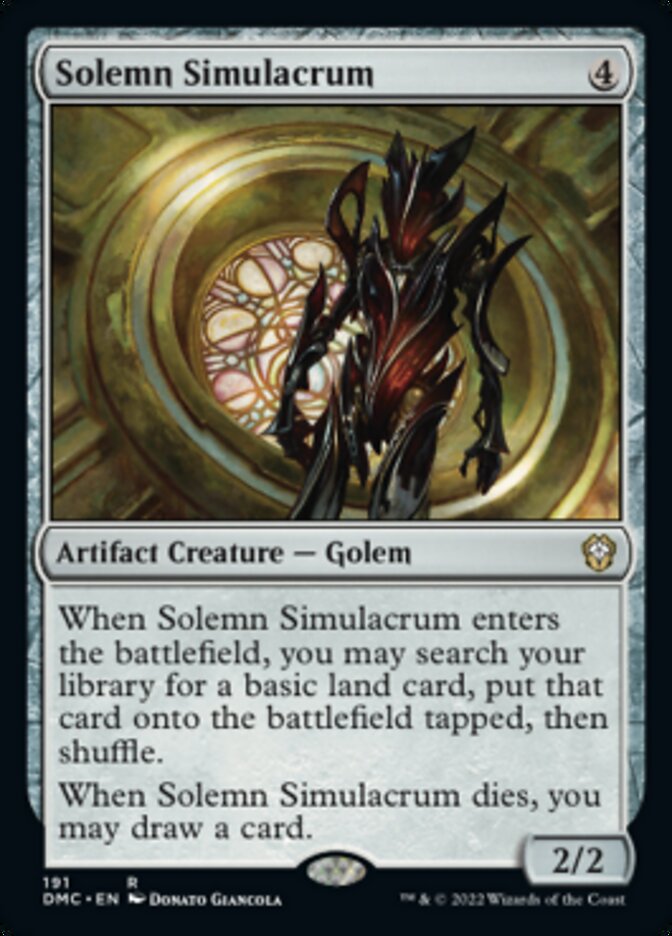 Solemn Simulacrum [Dominaria United Commander] | Yard's Games Ltd