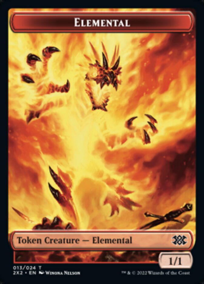 Elemental // Angel Double-Sided Token [Double Masters 2022 Tokens] | Yard's Games Ltd