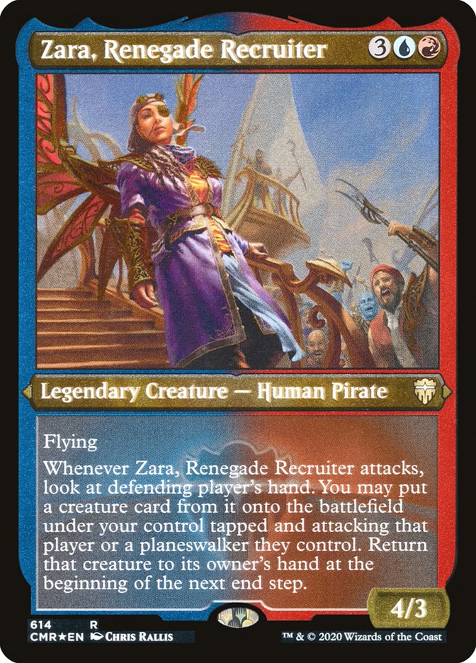 Zara, Renegade Recruiter (Etched) [Commander Legends] | Yard's Games Ltd