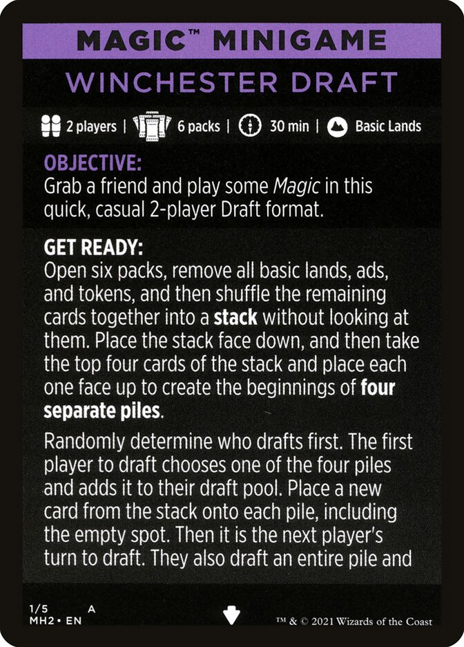 Winchester Draft (Magic Minigame) [Modern Horizons 2 Minigame] | Yard's Games Ltd