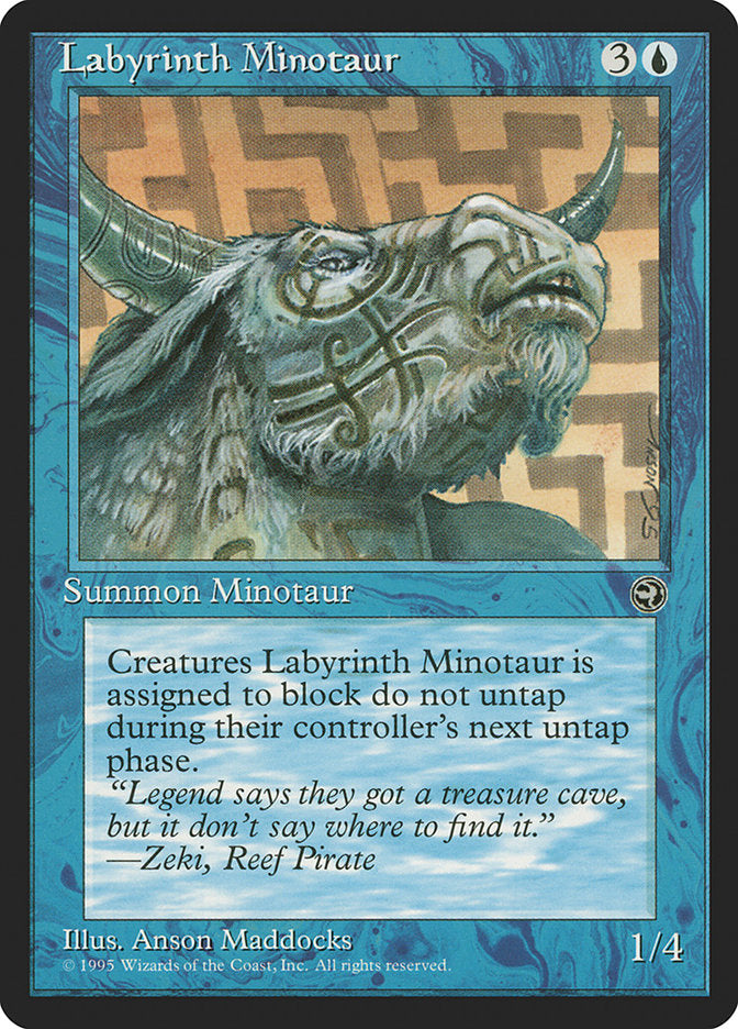 Labyrinth Minotaur (Zeki Flavor Text) [Homelands] | Yard's Games Ltd