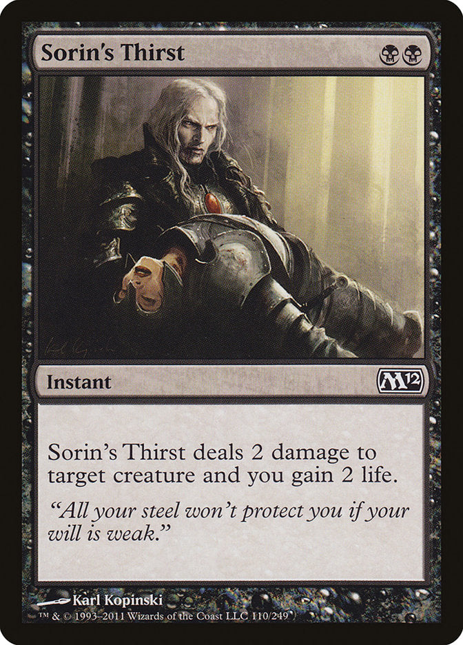 Sorin's Thirst [Magic 2012] | Yard's Games Ltd