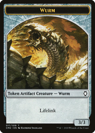 Wurm Token (Lifelink) [Commander Anthology Volume II Tokens] | Yard's Games Ltd