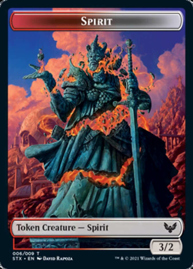 Elemental // Spirit Double-Sided Token [Strixhaven: School of Mages Tokens] | Yard's Games Ltd