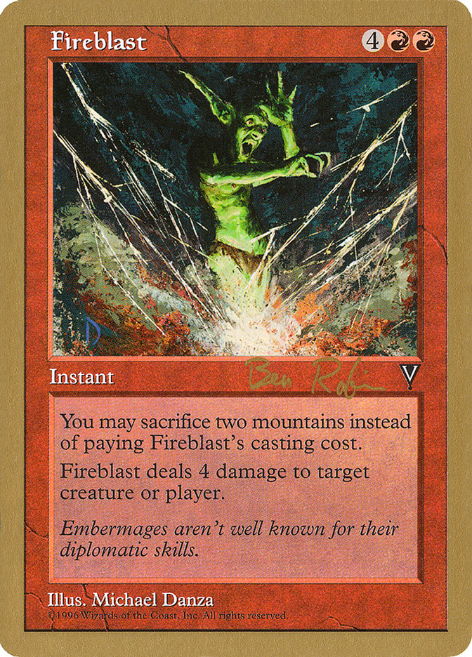 Fireblast (Ben Rubin) [World Championship Decks 1998] | Yard's Games Ltd