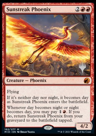 Sunstreak Phoenix (Promo Pack) [Innistrad: Midnight Hunt Promos] | Yard's Games Ltd