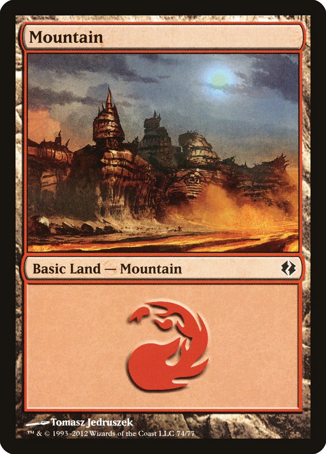 Mountain (74) [Duel Decks: Venser vs. Koth] | Yard's Games Ltd