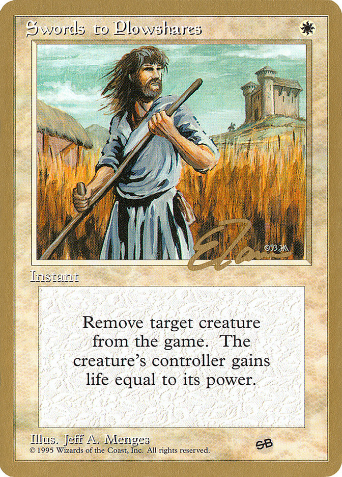 Swords to Plowshares (Eric Tam) (SB) [Pro Tour Collector Set] | Yard's Games Ltd