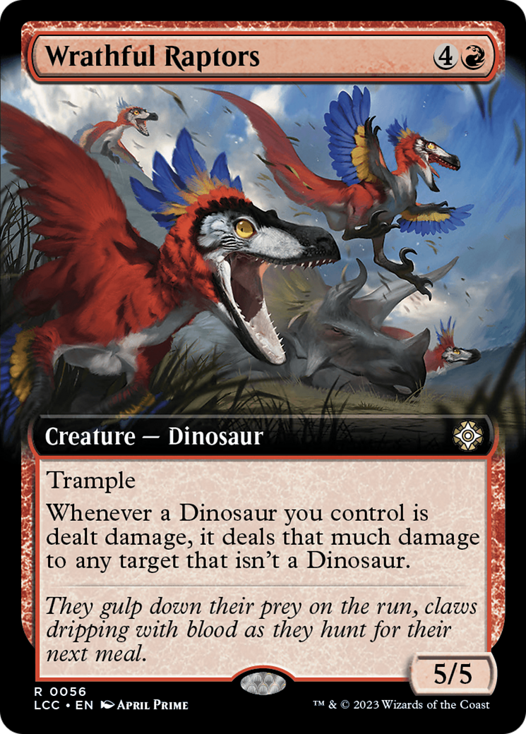 Wrathful Raptors (Extended Art) [The Lost Caverns of Ixalan Commander] | Yard's Games Ltd