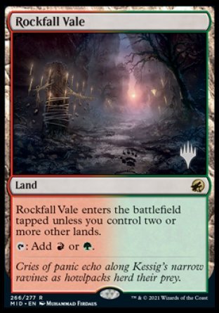 Rockfall Vale (Promo Pack) [Innistrad: Midnight Hunt Promos] | Yard's Games Ltd