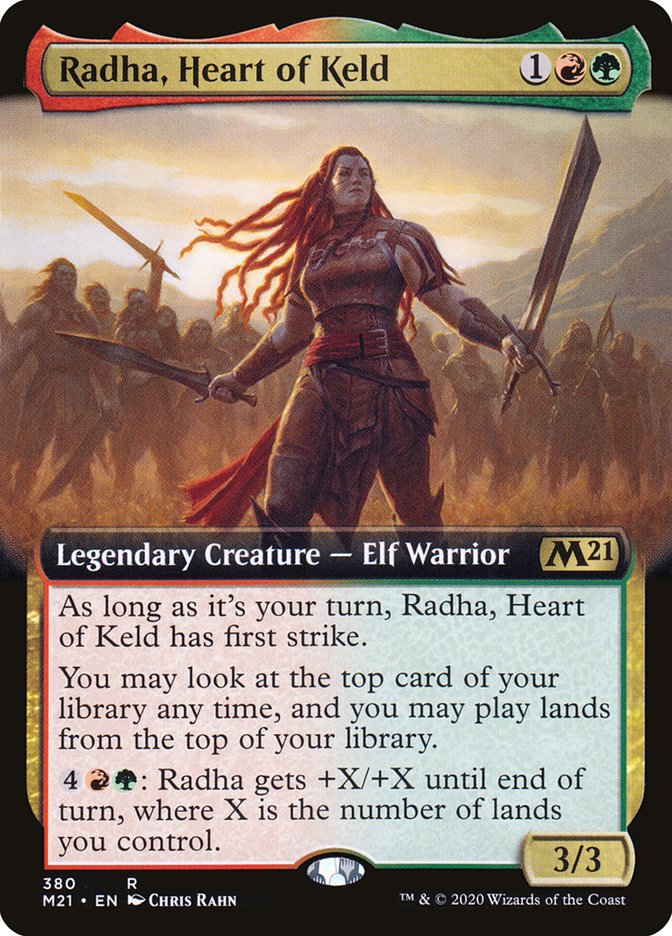 Radha, Heart of Keld (Extended Art) [Core Set 2021] | Yard's Games Ltd