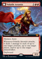 Volatile Arsonist // Dire-Strain Anarchist (Extended Art) [Innistrad: Crimson Vow] | Yard's Games Ltd