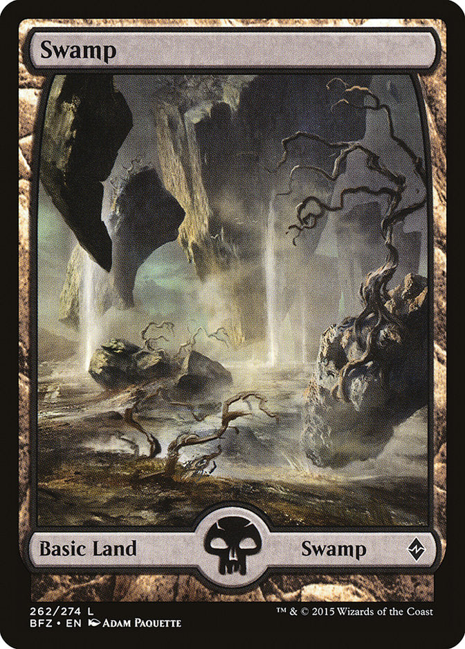 Swamp (262) (Full Art) [Battle for Zendikar] | Yard's Games Ltd