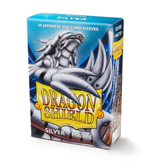 Dragon Shield: Japanese Size 60ct Sleeves - Silver (Matte) | Yard's Games Ltd